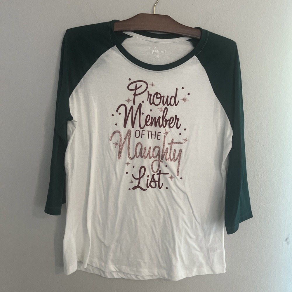 Natural Reflections Proud Member Christmas Holiday Long-Sleeve T-Shirt Sz Large